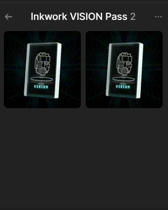 NotHotJello's tweet photo. @InkworkLabs have the best team and community hands down. Was a little late on claiming my vision pass but because they are so dope and go above and beyond for their holders, I can happily say I got mine! Thank you everyone @InkworkLabs i'll be diamond handing these 🤝 https://t.co/enHzaq3K4w