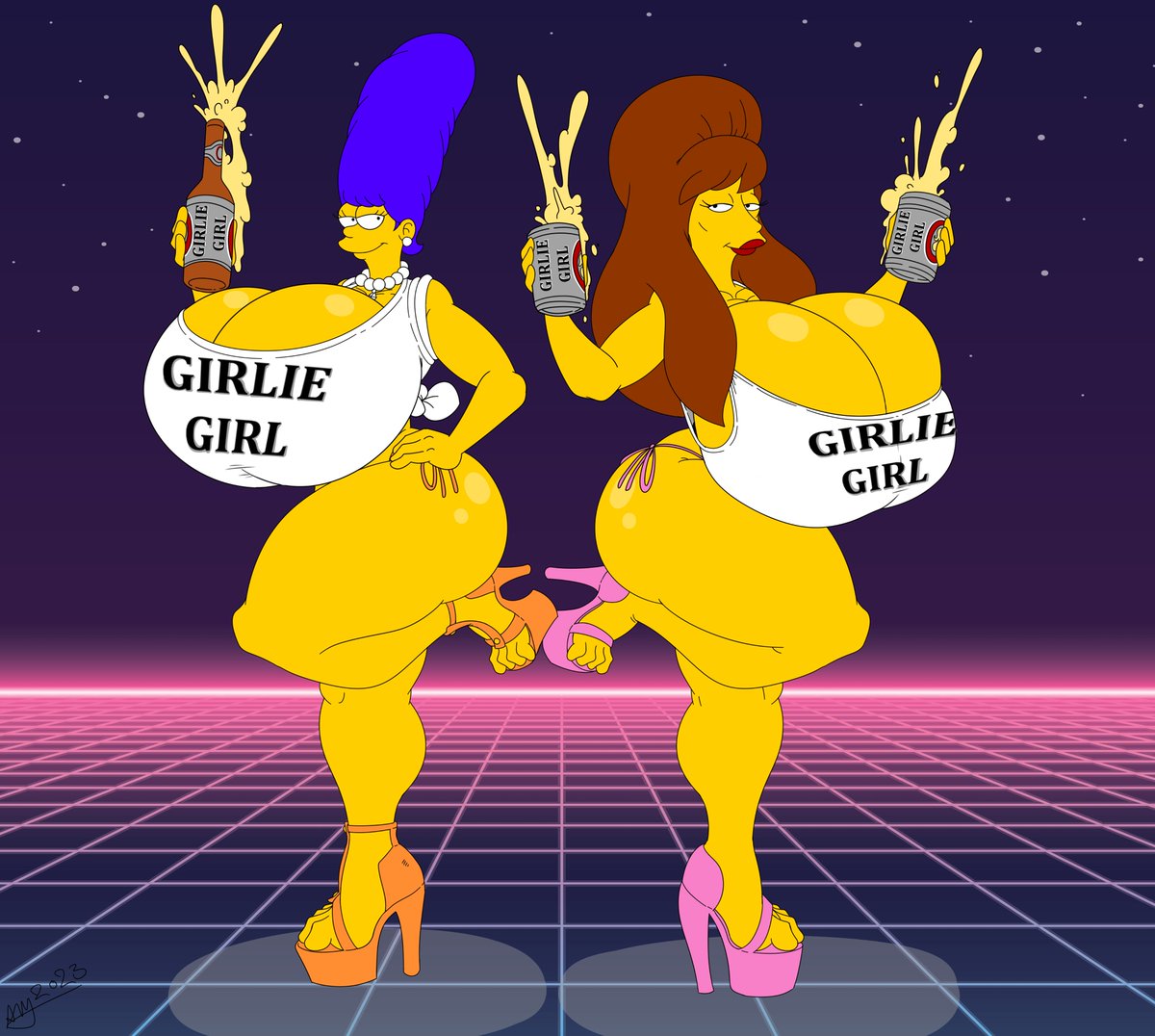 BrewCityMonk's tweet photo. Commissioned by /ss/b

Marge Simpson and Peggy Bundy as "Girlie Girl" beer MILFs.

Peggy and the beer are from "Married...With Children" https://t.co/lz0OkzuiCJ