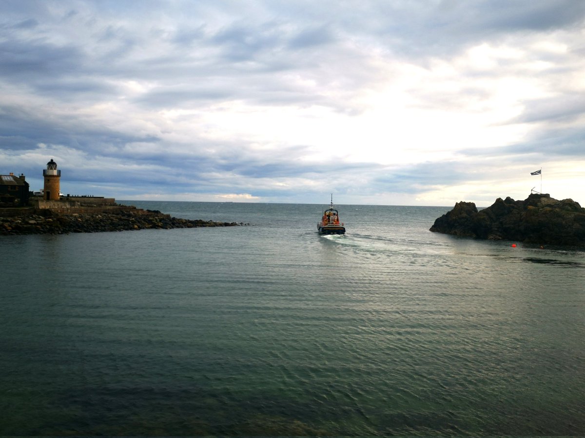 Portpatrick RNLI leaving the harbour yesterday evening.  Not long now until Lifeboat Week.