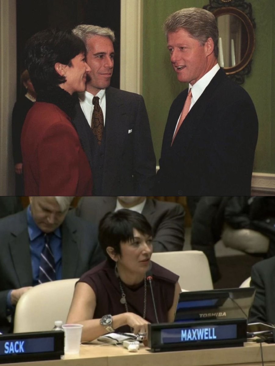 WallStreetApes's tweet photo. If You’re Wondering Why Not One Child Rapist On The Epstein Client List Has Been Brought To Justice Look No Further Then These 2 Images

1) Jeffrey Epstein & Ghislaine Maxwell Inside The White House

2) Ghislaine Maxwell At The United Nations

It goes all the way to the top. We are ruled and pay taxes to pedofiles and human/ child traffickers and they’re all in on it. 

#Epstein #EpsteinClientList #EpsteinIsland #JefferyEpstein Epstein Island
