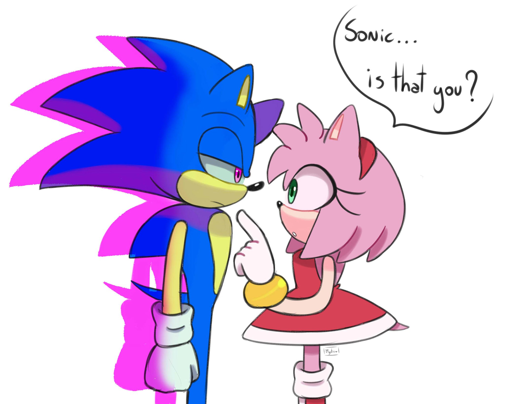 Mystic✨ (open commission💟) on X: Create a Sonamy AU with Sonic