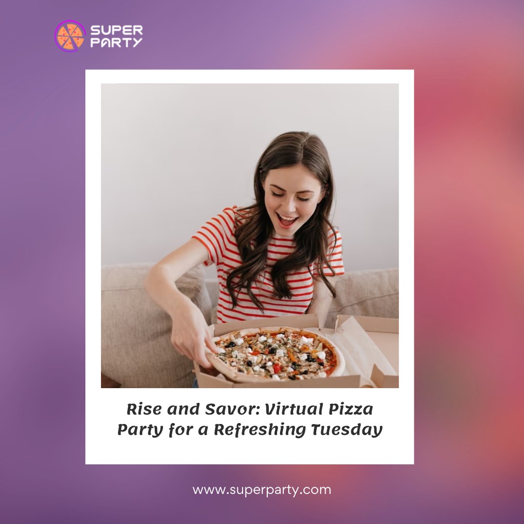_SuperParty_'s tweet photo. ๐ Rise and Savor a Refreshing Tuesday with our Virtual Pizza Party!
Join us at https://t.co/FghhyLrsOb for a slice of happiness..
#superparty #VirtualPizzaParty #TuesdayDelight #pizzaparty #sliceofjoy #SavorTheFlavor #TastyTuesdays #PizzaJoy #virtualfun #Tuesday #tuesdayvibe https://t.co/xCGgI2Lo8w