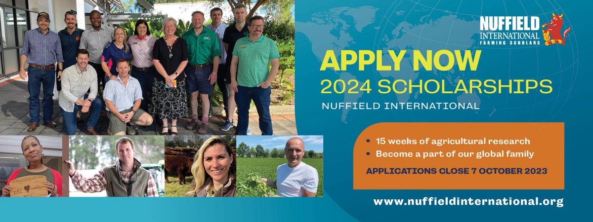 DO YOU work in #agriculture & have a desire to travel and learn to improve your business and industry? Applications are open for 2024 Nuffield Scholarships! Download an application form today: nuffieldinternational.org #nuffieldag #agriculture #farmer #farming #smartfarming #agtech