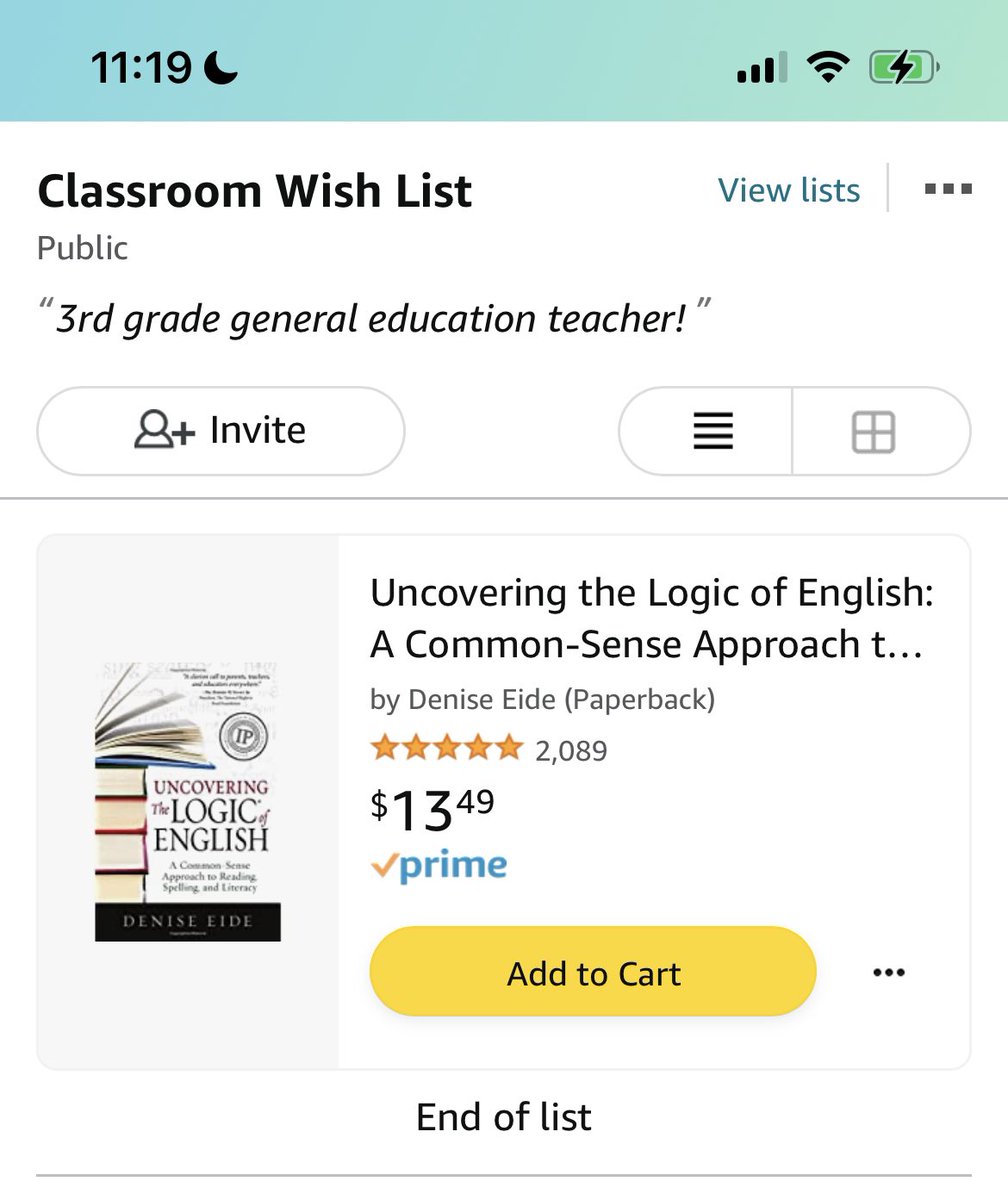 heylalateach's tweet photo. Any late nighters willing to clear the last thing off my list? I fell down a science of reading rabbit hole tonight and I MUST get my hands on this book! Anyone? ๐๐ค๐ป https://t.co/OtMPK5Eywk #teachertwitter #clearthelist #OneMoreTime #lastitem #ScienceOfReading ๐ https://t.co/HkLLrw27dP