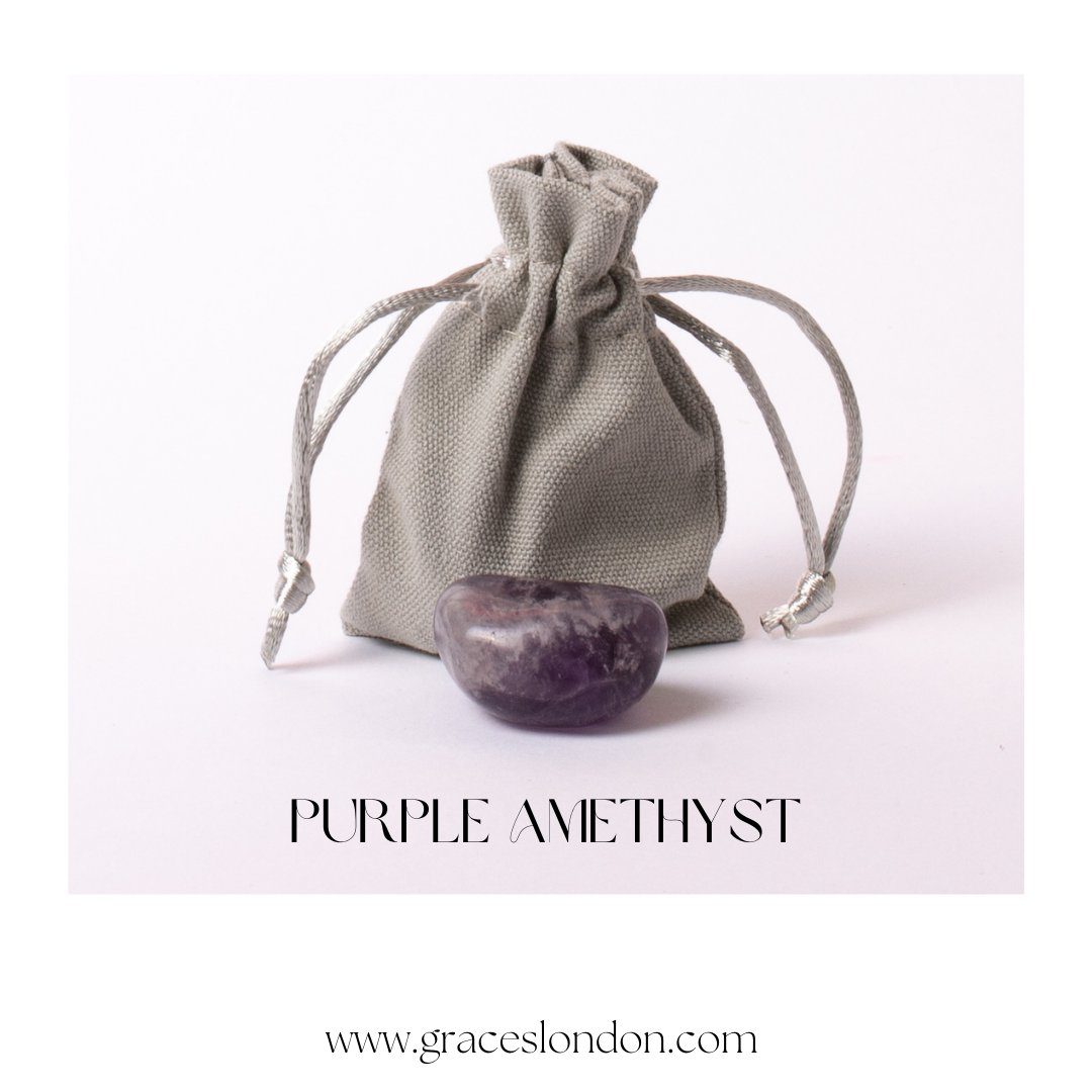 Purple Amethyst is associated with spiritual growth and inner wisdom. It is believed to enhance intuition, psychic abilities, and spiritual awareness. 

Our beautiful 'purple amethyst' can be found in our 'Harmony Beauty & Wellness Experience' set. #purpleamethyst #graceslondon