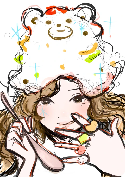 ラフ②  きらっきらしてきた! まだまだきらっきらさせていく
