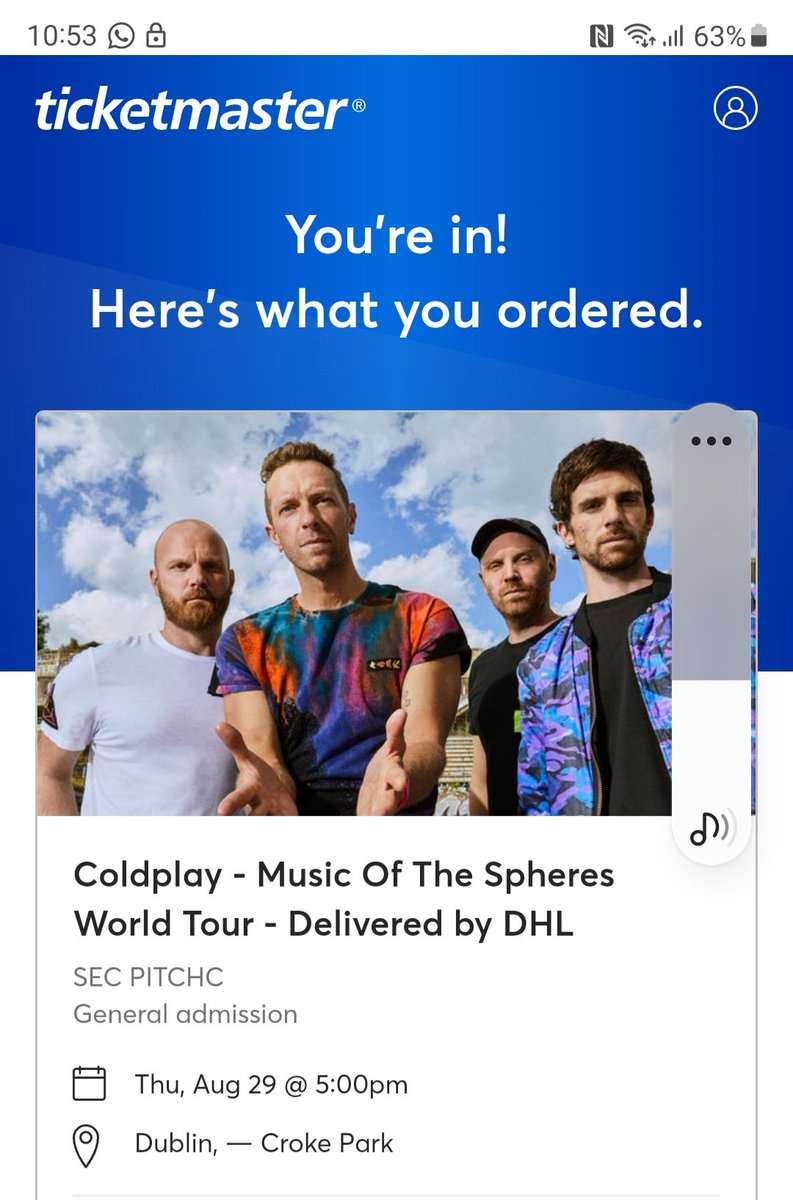 50mins later and this happens #coldplaypresale #coldplayDublin