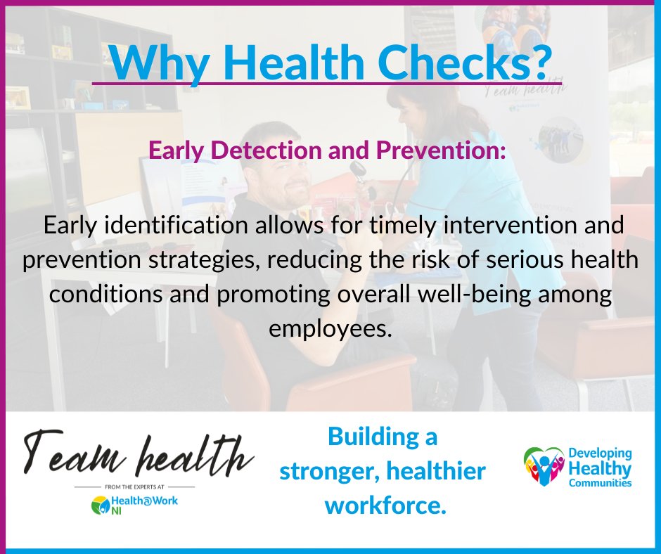 🌟 Elevate your team's well-being with a visit to our Team Health website! 🌟  
🔗 Click the link below to book your team's health check today: dhcni.com/health-checks 

 #Wellbeing #WorkplaceWellness #teamBuilding #work #healthchecks #respect #northernireland #HealthyWorkplace