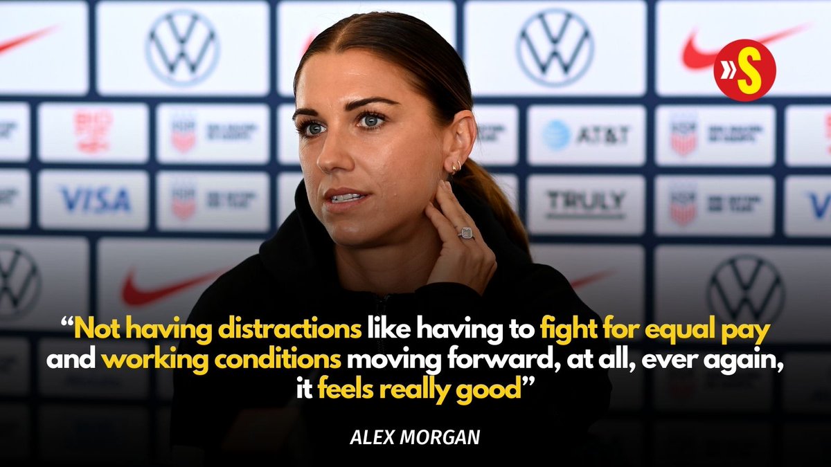 Alex Morgan says the United States team feels liberated after winning its fight for equal pay and can now focus on pursuing an unprecedented third straight FIFA Women’s World Cup title

Details: https://t.co/o1tgsU9hc2
#FWWC2023 https://t.co/8xzBDTLaP1