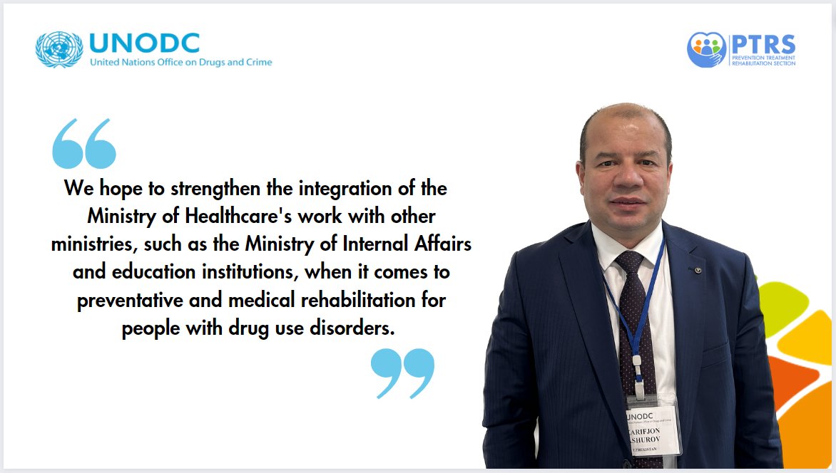 Director of State Institution “National Centre for Monitoring & Prevention of Drug Abuse” was a delegate from Tajikistan & shares impressions from @UNODC study tour to the UK for #drug #treatment experts from Central Asia bit.ly/3r06dSF #IntDUDTXStandards #UNODC_QATX