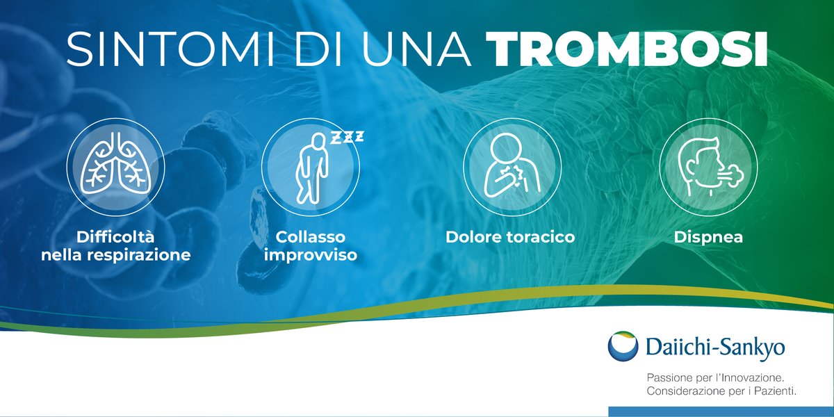 DaiichiSankyoIT's tweet photo. La #trombosi è la formazione di un #coagulo di sangue all’interno dei vasi sanguigni, che può limitarne il flusso provocando problematiche, anche gravi. Se diagnosticata precocemente può essere trattata in maniera efficace, evitando l’insorgenza di più gravi complicazioni https://t.co/PBGJujmpeV