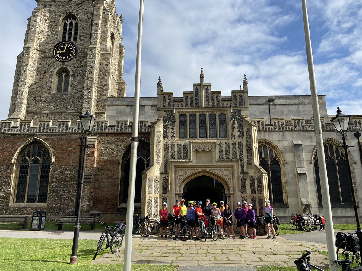 Breezedurham's tweet photo. 14 of us cycled from Bury St Edmunds to Chelmsford, St Alban’s, St Paul’s and Southwark last weekend. A fantastic way to see the country and our heritage - great cafes on the route too. Roll on the next Cathedrals weekend #cathedralscycleroute @WeAreCyclingUK @BreezeCycling https://t.co/8CPfkXg1nd