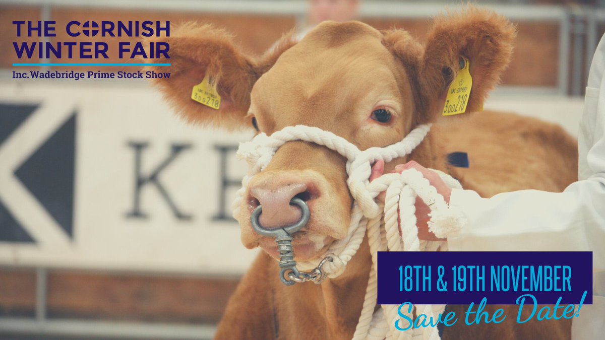 DON'T FORGET @TheWinterFair is back this November! The perfect event for Livestock, Shopping, Food & Drink and much more! 18th & 19th November at the Royal Cornwall Events Centre. FREE entry and FREE parking! 🐮🛍🌭