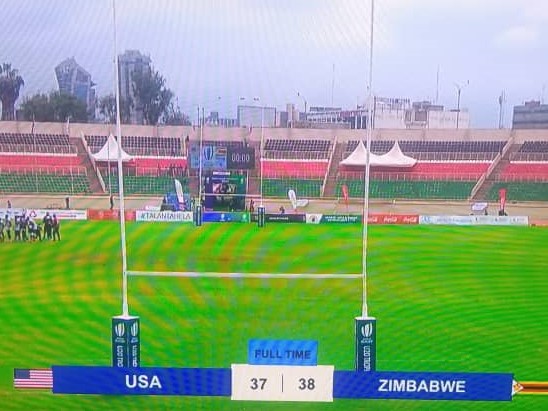 A 38-37 win for Zimbabwe over the USA at the 2023 World Rugby U20 Trophy – the Young Sables will play in the 5th place playoff and will get their highest-ever finish at the competition.