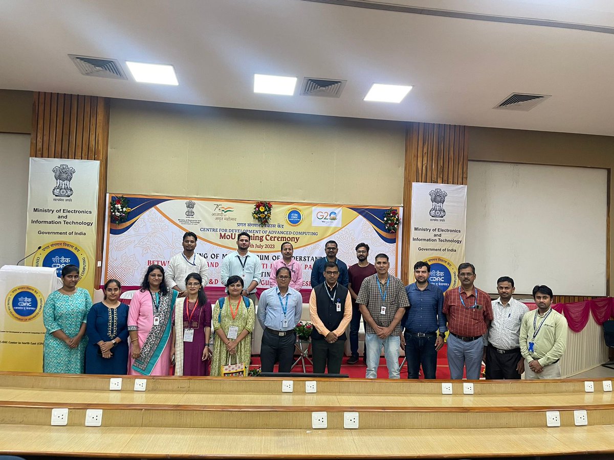cdacindia's tweet photo. @cdacindia & @IITGuwahati have signed an MoU to establish an R&D extension cell at the IIT Guwahati Research Park & Foundation. This collaboration brings exciting opportunities for researchers, students, & professionals.
#GoI_Meity #cdaccine #collaboration #northeast https://t.co/P6BFqRHGah