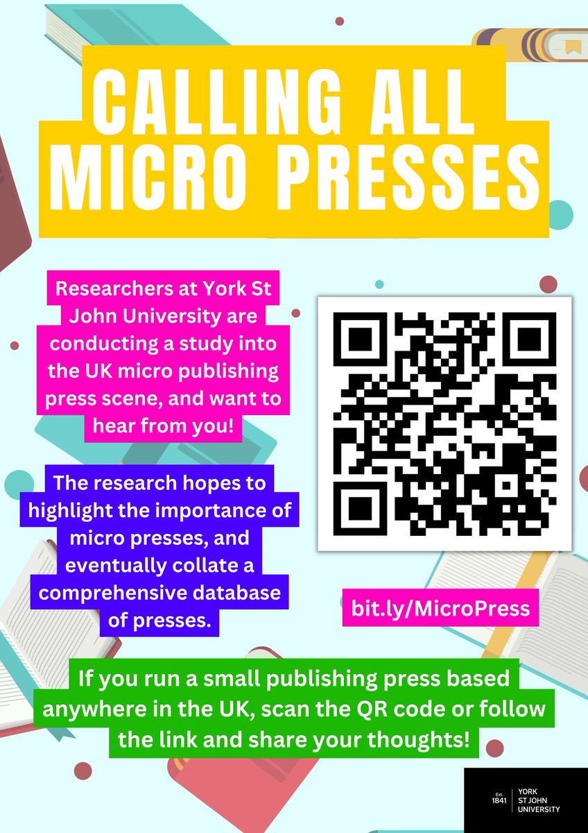 We are almost at 100 responses for our #micropress survey! Thanks all! If you have not responded, please do using the info below. Even if you think you are not a micro press, we want to hear from you! Help create a better understanding of the UK Publishing ecosystem! #publishing