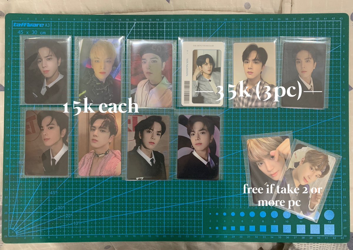 mingyisite's tweet image. want to sell — wts 
tbz the boyz photocards

younghoon season's greeting SG 2021 chase c my music taste benefit trick c a breaking dawn reveal wolf 

☆ all in good condition
☆ shopee available (exc adm fee)
☆ proof &amp;amp; vidcon by dm
☆ strictly no HNR!
☆ jateng, ina