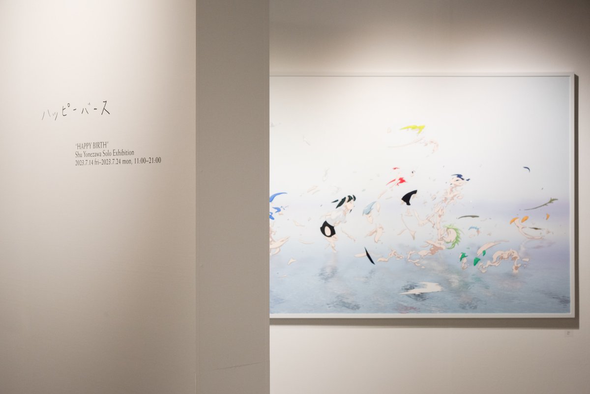 mendakoanime's tweet photo. 渋谷PARCOにて行われた個展
「ハッピーバース / HappyBirth」は24日をもって無事、会期終了いたしました。
景色を観てくださった皆さま、景色の実現に向けて関わってくださった沢山の皆さま、本当に、ありがとうございました。

記録撮影は山口梓沙さん(@azsymgc)です。素敵です🌦 https://t.co/nGCSG7Un4p