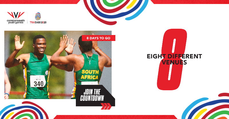 thecgf's tweet photo. 𝟖 𝐃𝐀𝐘𝐒 𝐓𝐎 𝐆𝐎 🤩

There will be 8 fantastic sporting venues at #Trinbago2023, split across the two islands 🏆

Find out more about the venues ⬇️