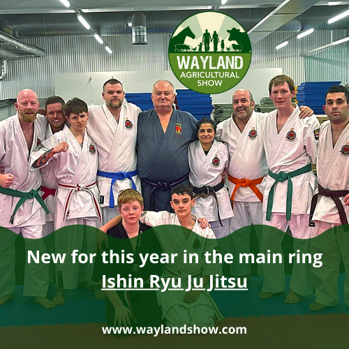 WaylandShow's tweet photo. Great to welcome local Ju Jitsu school Ishin Ryu to the show and the main ring this year!

#countyshow
#waylandshow 
#jujitsu
#mainringentertainment https://t.co/uUGWFYUtcl