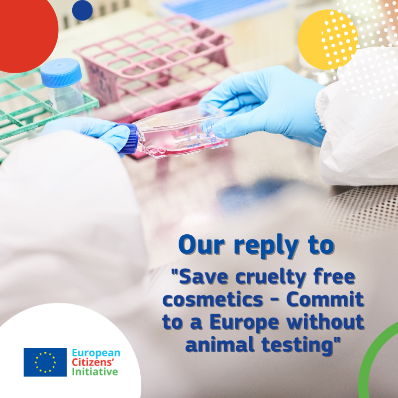 EU_Commission's tweet photo. EU citizens call for a Europe without animal testing.

Check our response to the 9th successful European citizens’ initiative: ‘Save cruelty-free cosmetics – Commit to a Europe without animal testing’ ↓

#EUTakeTheInitiative
