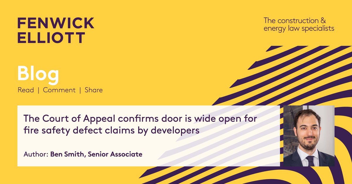 Ben Smith reviews the recent judgment in URS Corporation Ltd v BDW Trading Ltd, which looks at the extended limitation periods brought in by the BSA & confirms that developers may both owe & be owed duties under the Defective Premises Act. fenwickelliott.com/blog/dispute-r… #construction