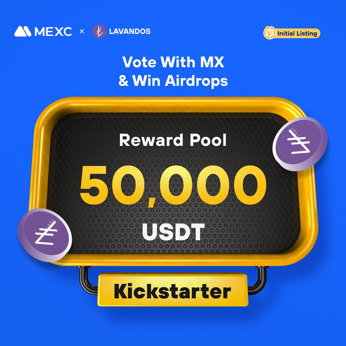 .<a href="/lave_token/">LAVE</a>, the most popular coin on the TON Blockchain, is coming to #MEXCKickstarter 🚀

💰Vote with $MX to share 50,000 $USDT airdrops
📈 $LAVE/USDT listing: 12:00 Jul 26 (UTC) 

Details: mexc.com/en-US/support/…