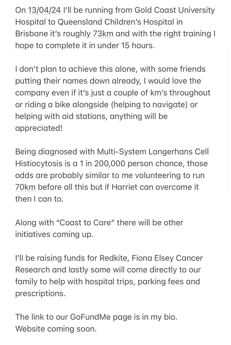davetomfish's tweet photo. Over the last two months, since Harriet’s diagnosis, I’ve spent a lot of time thinking about an event that can raise awareness and vital funds in a way that’s ambitious enough to gain some traction, yet feasible enough for me to complete..

#langerhanscellhistiocytosis https://t.co/CzH9nSLjFL