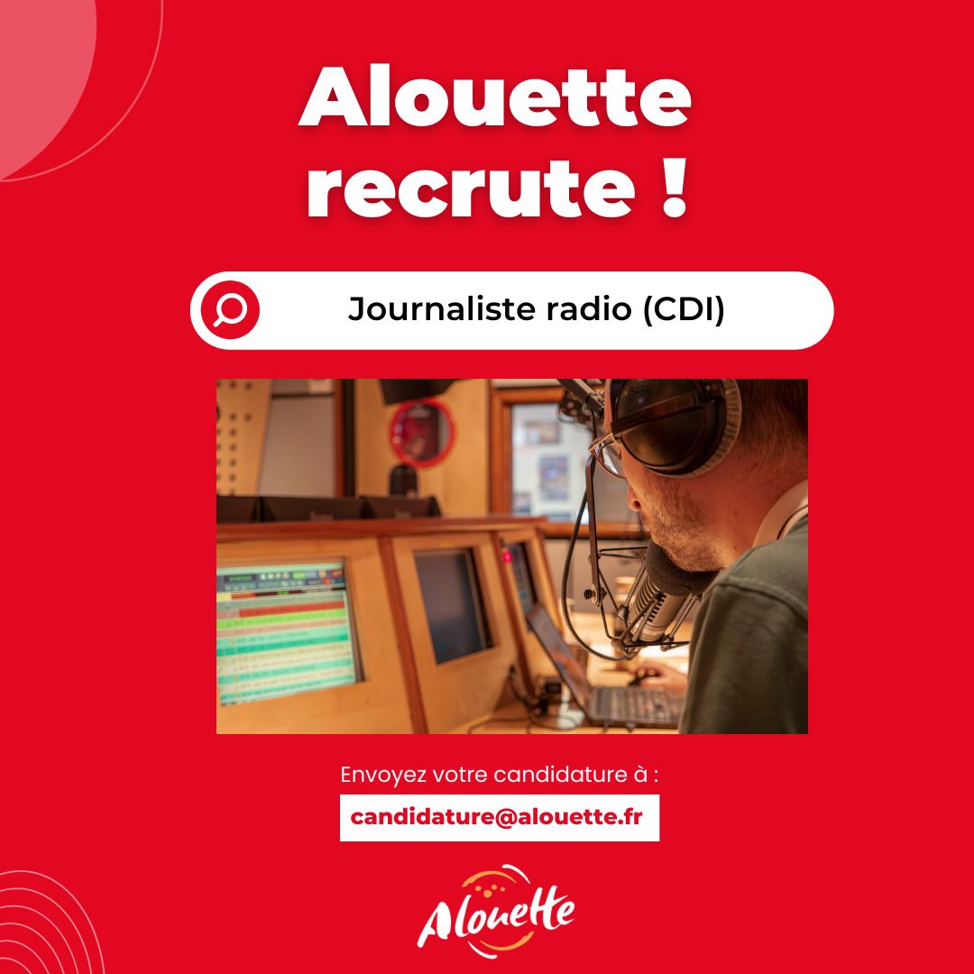 AlouetteRadio's tweet photo. 🚨 Rejoignez l'équipe d'Alouette en tant que #JournalisteRadio ! 🗞🎙 
Passionné(e) par l'actualité locale et la radio ? Alors cette offre d'emploi est faite pour vous !

📍Poste à pourvoir en septembre à #Tours (37)

👉🏻 Voici le détail de l'offre : https://t.co/9vNYuobRxQ https://t.co/ZUPRytaKRw