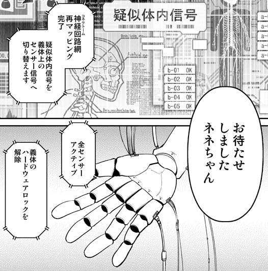 他の作品の義体をどう動かしているか作品それぞれですが、シロマサ世界では「.. | コロバセ財団 紅殻のパンドラ さんのマンガ | ツイコミ(仮)