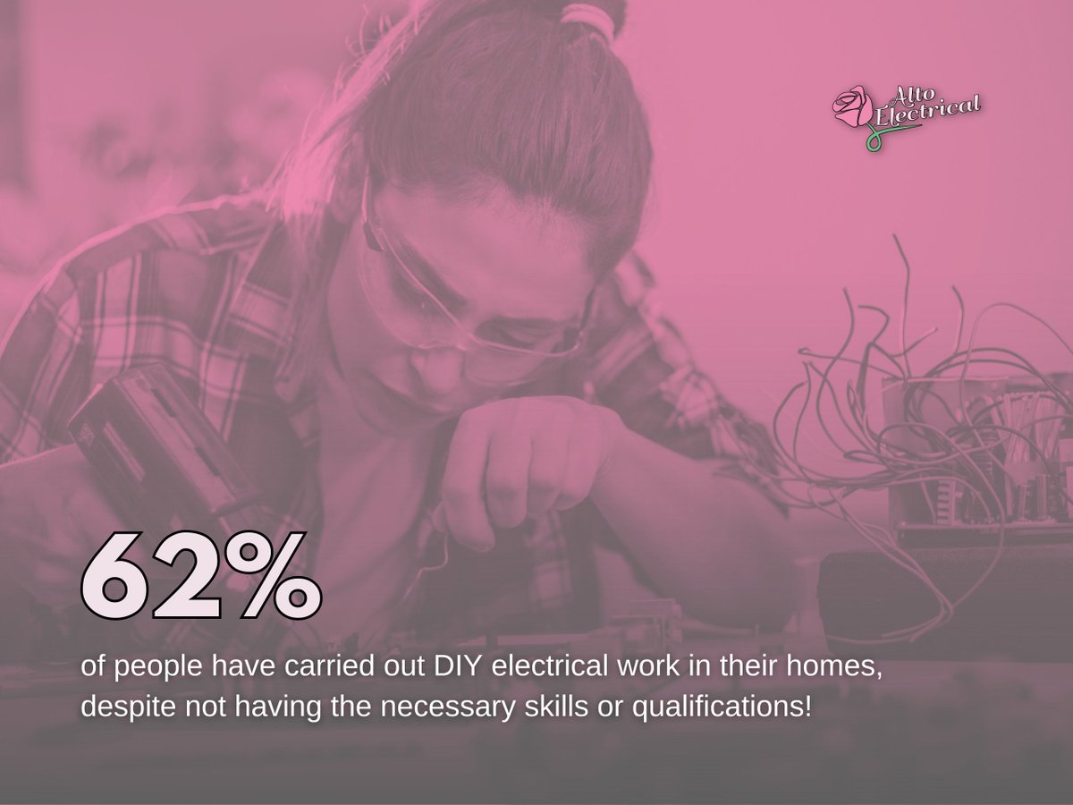 Are you one of the 62%? It may be tempting to try &amp; get the job done yourself, it’s better to let a licensed electrician handle the sparks. Protect yourself, your loved ones, and your property by contacting us today!

altoelectrical.co.uk/contact-us/