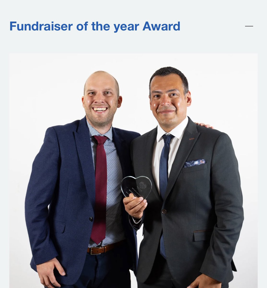 Last Friday at the @ROHNHSFT Blue Heart staff awards, we are proud to have been announced as the ‘Fundraiser of the Year’ for our efforts raising money for @FundRoh Thank you to all involved with us, and to one of our Committee members @brette1982 for collecting the award.