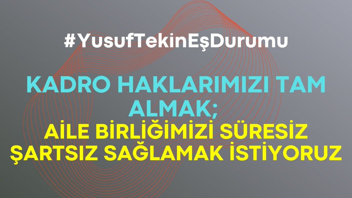 bilalsbbiricik's tweet photo. Sayın Bakanım, olmaz dediklerinizde çok netsiniz!

Bize olmaz demediniz, çalışıyoruz dediniz. Ümit verdiniz

Kadroya geçenler aile birliği bekliyor. Size güveniyoruz.
@Yusuf__Tekin
@kemalsamlioglu 
@yilmaznazif
@farukyelkenci 
@isaritas_ 
@cftcblnt 
@omurfatih
#YusufTekinEşDurumu https://t.co/rf00HpFhLW