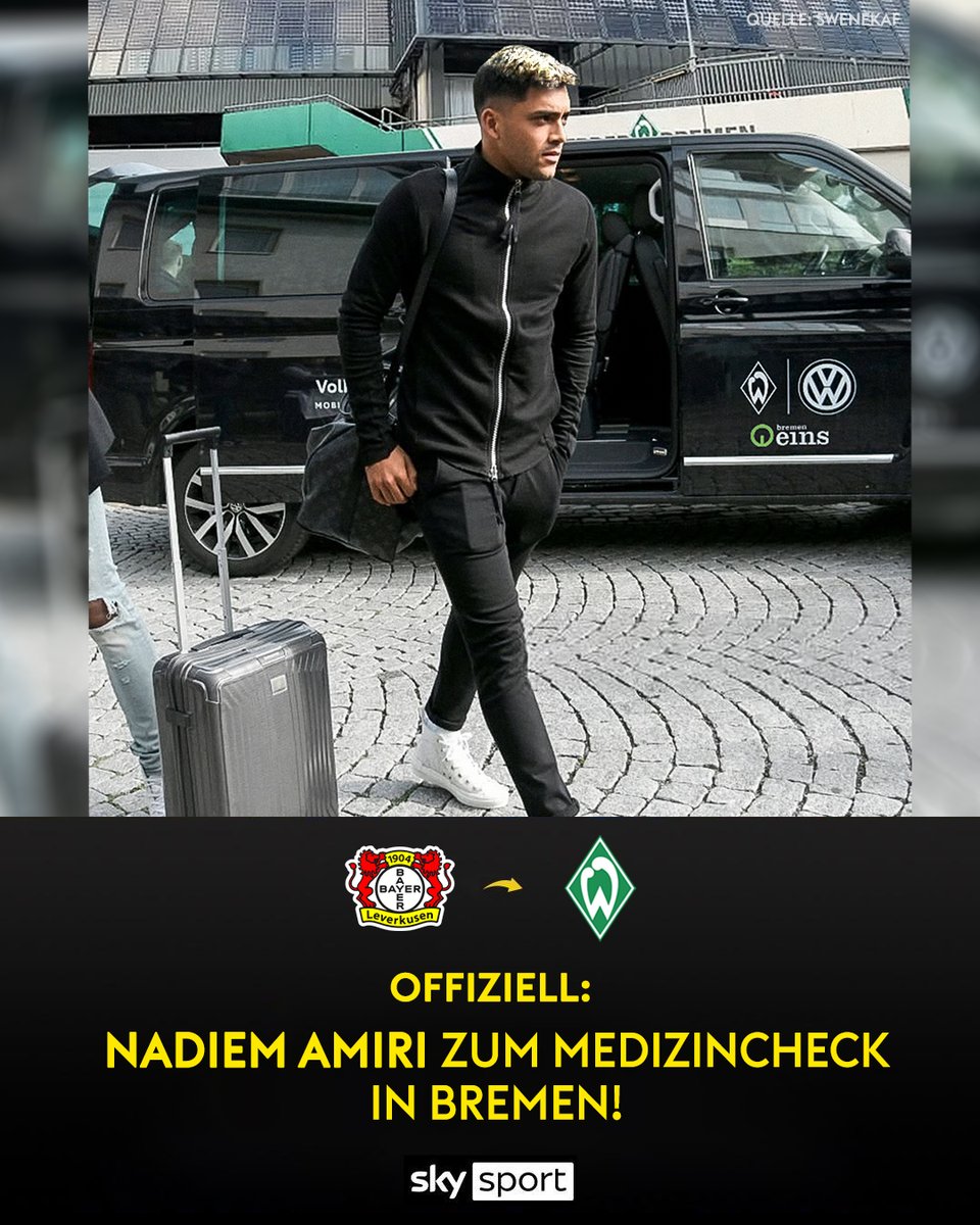SkySportDE_'s tweet image. Jetzt geht es ganz schnell.🚨

📷 Medizincheck fand bereits statt, Unterschriften folgen noch heute 
📷 Leverkusen soll laut Sky Infos noch rund 3 Mio. Ablöse kassieren

@plettigoal
#SkyTransfer #Amiri #Bayer04 #Werder