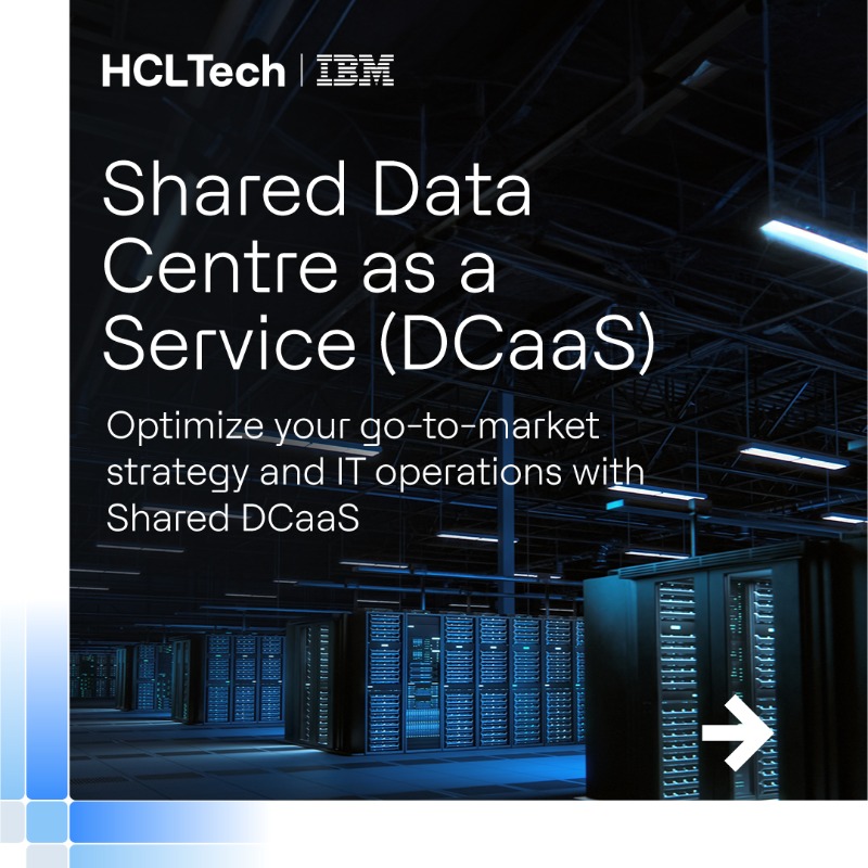 hcltech's tweet photo. Introducing HCLTech's Shared Data Center as a Service—our joint solution with IBM to enable businesses to migrate, extend and deploy on-premises VMware workloads to shared data center infrastructure on demand. #CloudSMART