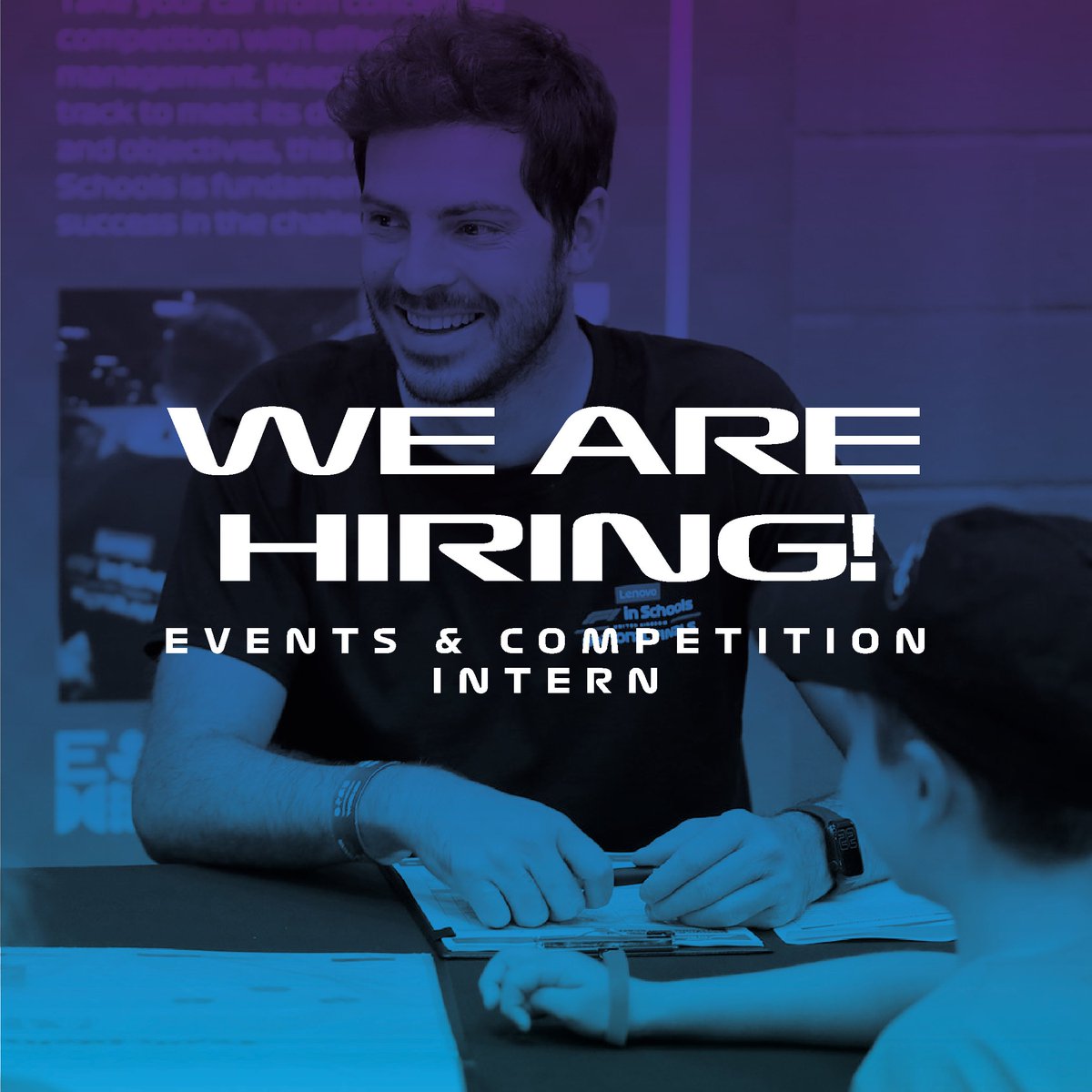 STEMRacing_UK's tweet photo. 📣 W E  A R E  H I R I N G 📣

If you’d love to be part of the F1 in Schools UK team, we have some great news - we’re now recruiting for an Events &amp; Competition Intern! 

To learn more and to submit your application, visit https://t.co/MyrlFrRVnS we’d love to hear from you. https://t.co/pcEzHnUOLJ