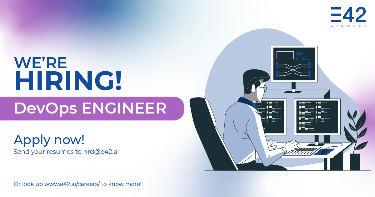 We're looking for a talented DevOps Engineer with 2-5 years of experience to join our team and help us build and manage our cutting-edge infrastructure. Think you fit the bill? Join us!

bit.ly/3QcAJn0

#E42 #JobOpening #Hiring #TechJobs #DevOpsEngineer #DevOpsJobs