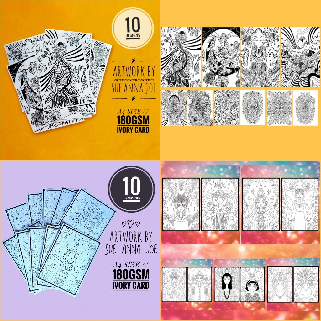 sueannajoe_'s tweet photo. Hey guys, I sell colouring sheets. Help me RT to spread the word. Thank you 🥰

2 sets available:
✨ Doodle Zentangle
✨ Magical Wonderland

Each set has 10 different drawings which I illustrated! Printed on thick 180gsm Ivory Card

Only 🏷️RM15 each set

Link to purchase in 🧵 https://t.co/kOPPDfOX4G
