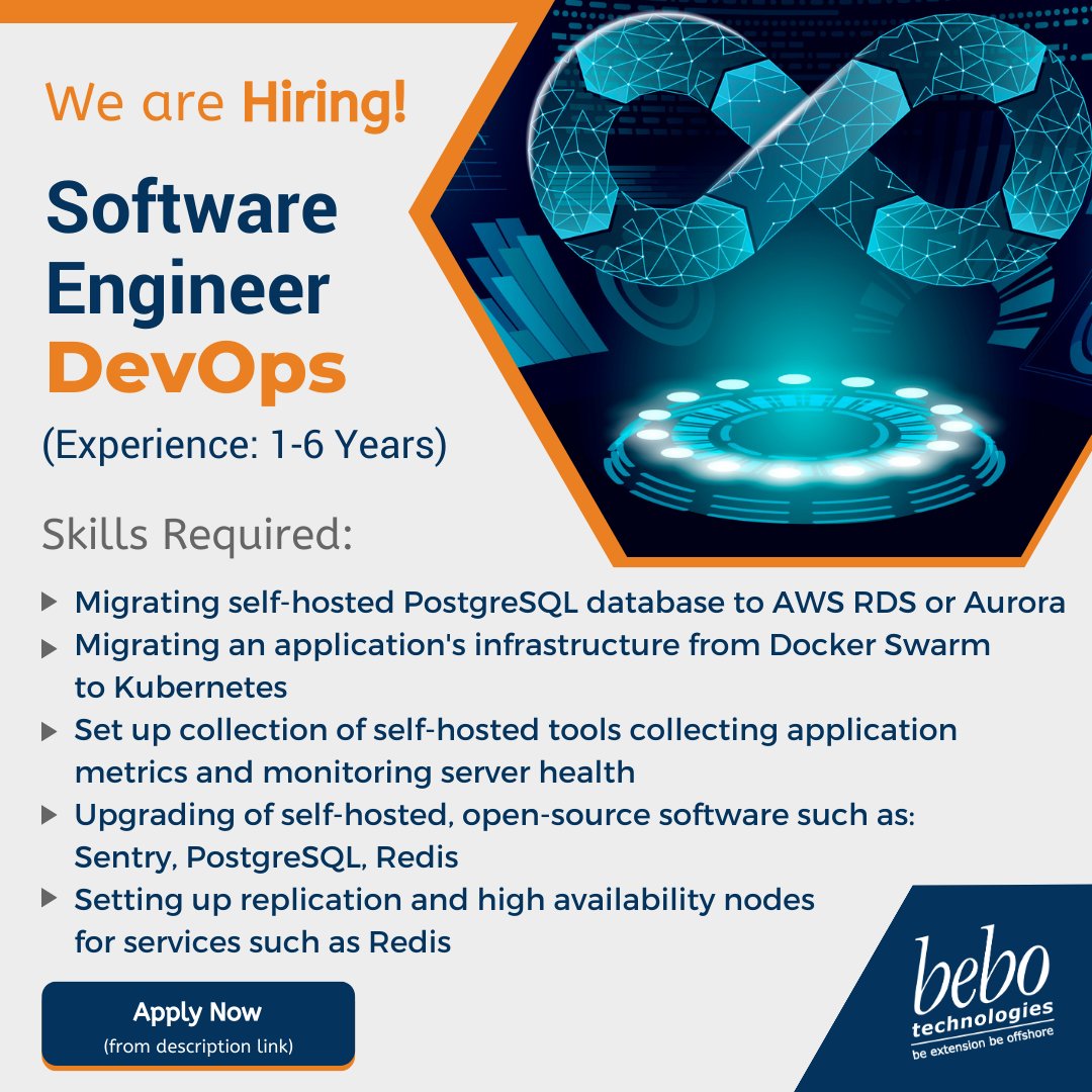 bebotechchd's tweet photo. Become a part of one of the renowned software development and QA company to uplift your career as a professional engineer.
Join Us: https://t.co/mjEbuwzUJU
#devops #devopsengineer #devopsjobs #devopshiring #bebotechnologies https://t.co/bju6hIebjH