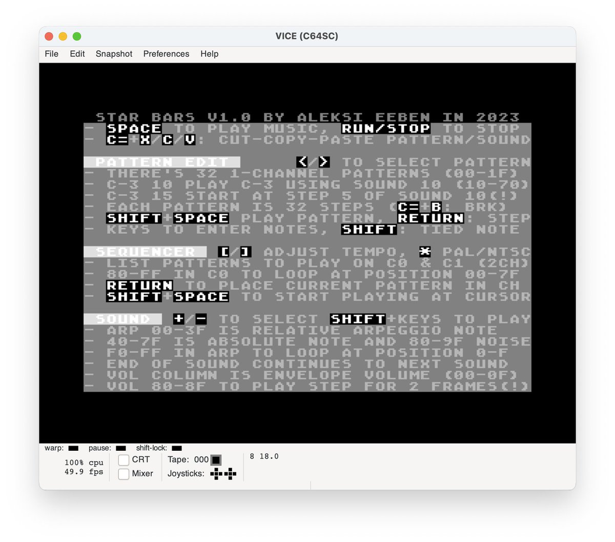 aleksieeben's tweet photo. Star Bars rolling, Atari 2600 ROM export works! π€πΎ #chiptune #atari2600 #8bit #mos6502 #mos6507 #tia #wip https://t.co/ss0XY8ZhSe