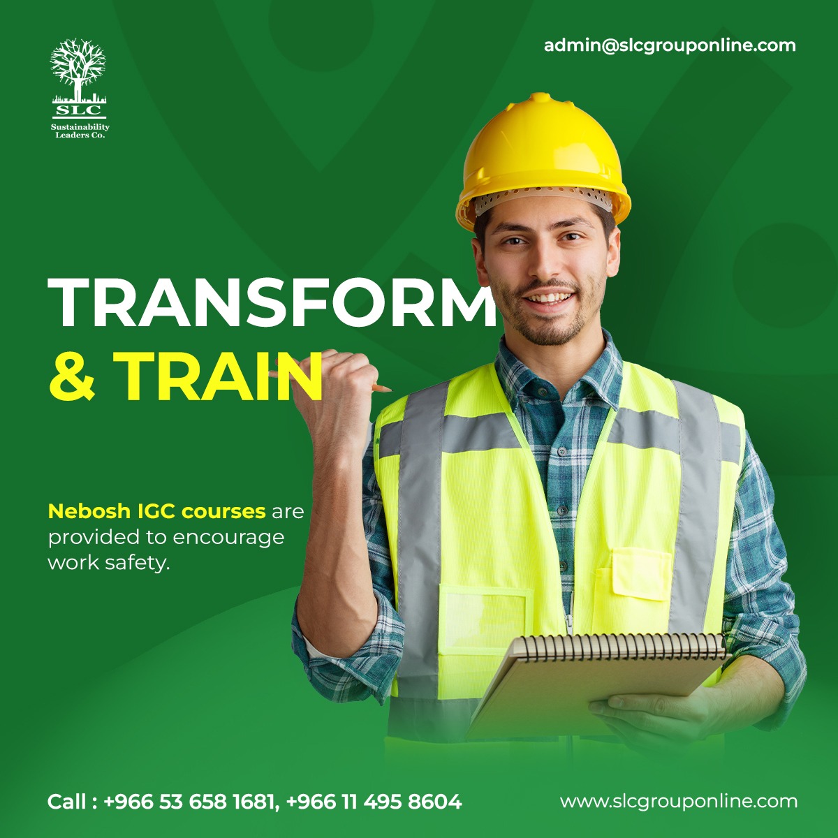 OnlineSlc's tweet image. Transform your work place to a safe place with the expert guidance and training provided by Nebosh IGC courses by SLC.
Contact us for details 
𝑉𝑖𝑠𝑖𝑡:slcgrouponline.com
𝐶𝑜𝑛𝑡𝑎𝑐𝑡 𝑢𝑠 :+966-114958604 or +966-536581681
#NEBOSH #InternationalDiploma #DistanceLearning