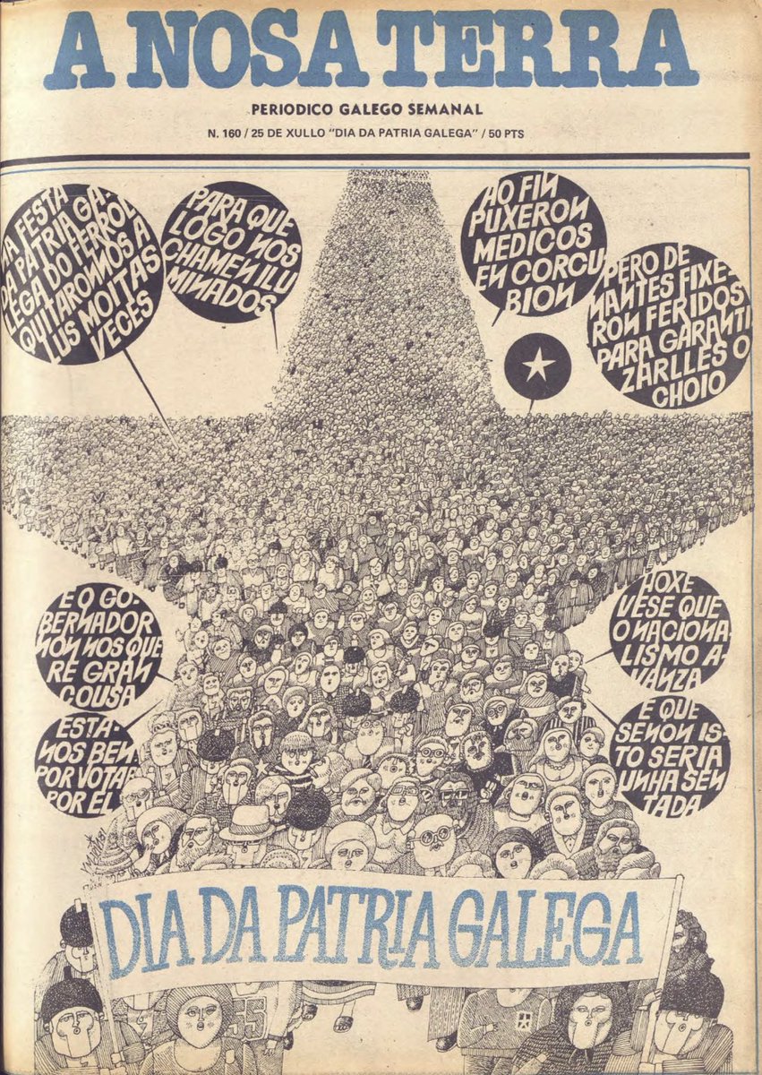 Portada para o n° 160 d'A Nosa Terra (1981) polo #DíadaPatriaGalega