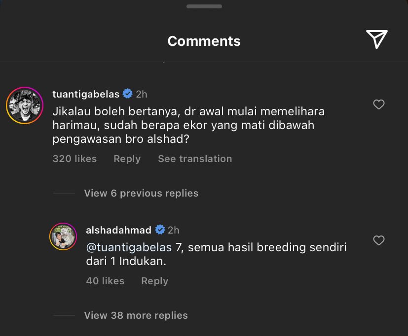 1 indukan mati 7, buset deh ini siapa pejabat BKSDA yang ngasih izin dia melihara satwa liar begini sendiri