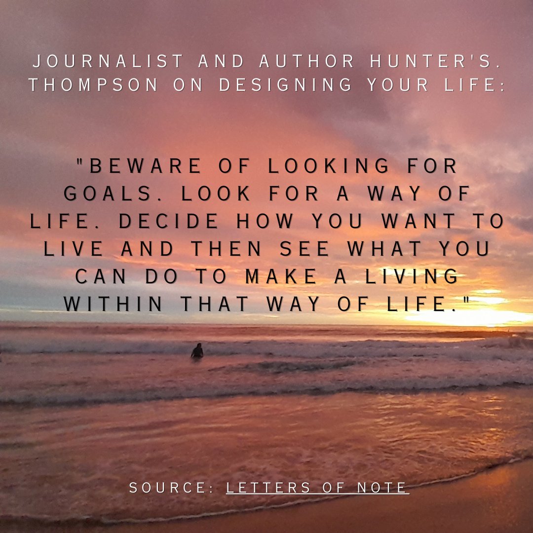 'Beware of looking for goals. Look for a way of life. Decide how you want to live and then see what you can do to make a living within that way of life.'

#freedomgoal #livingthebestlife #freedomcoach #ToddFaulkCoaching