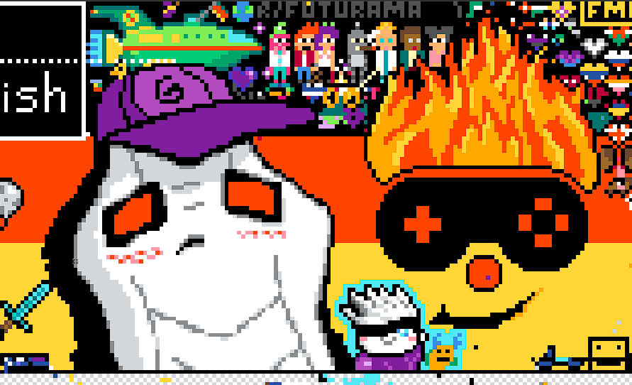 ChiaraMarker's tweet photo. Schau mir gerade an was die Leutchen auf r/place über die Nacht alles so fabriziert haben.. hab dabei StuhlTV und das Friendly Fire-Logo entdeckt <3 @Gronkh @xPandorya @GrnkShop https://t.co/FZAU491Qls