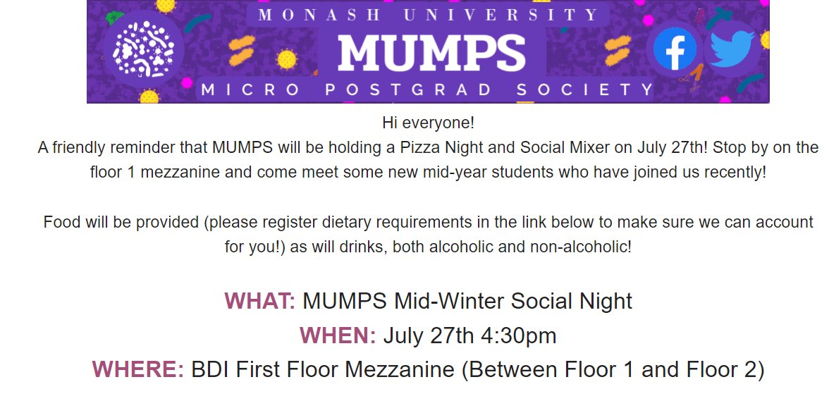 Join us for Pizza night and a Social Mixer at 4:30pm this Thursday. Food will be provided!!