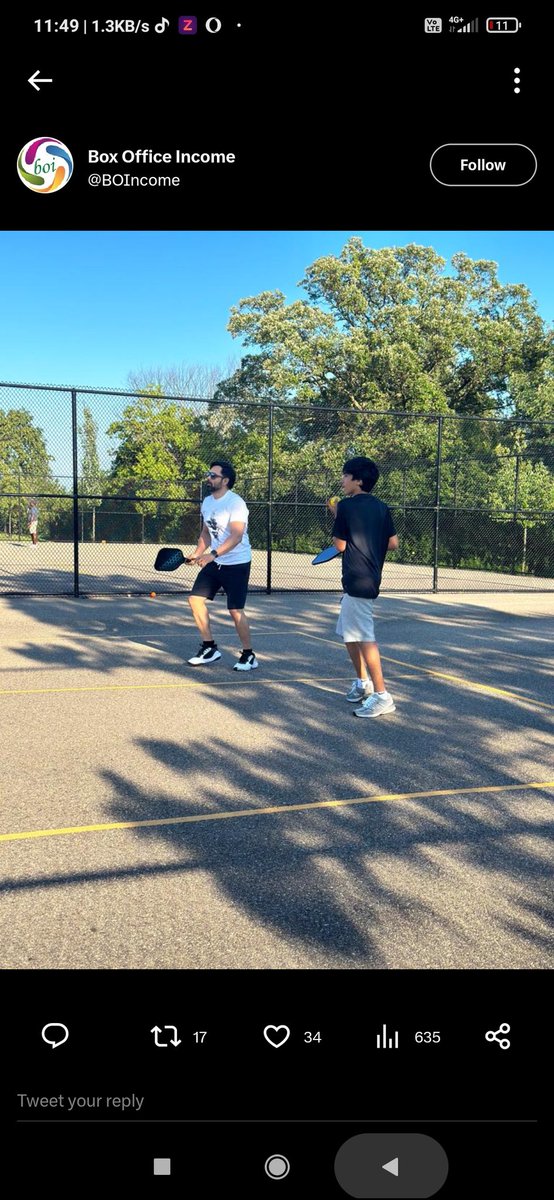 AyaanHashmiFC's tweet photo. Game on! #AyaanHashmi enjoying pickeball with dad @emraanhashmi 😍 https://t.co/HrpwLOI4Gx