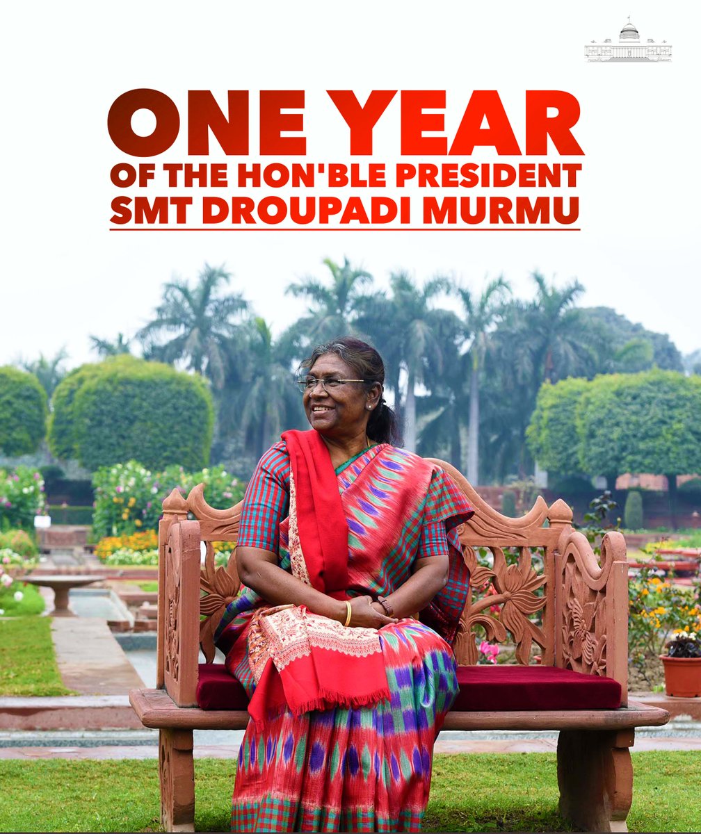 President Droupadi Murmu completes one year in office today. Here are some highlights of the first year of presidency in an eBook. rb.nic.in/rbebook.htm #PresidentDroupadiMurmuAtOne