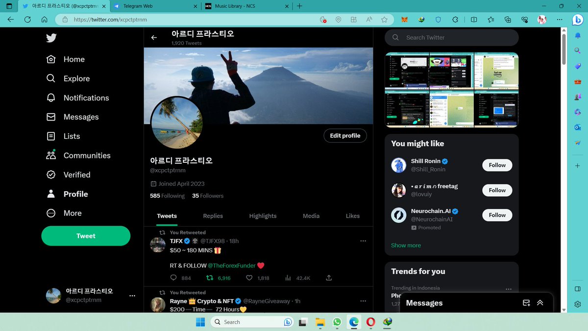 아르디 프라스티오 tweet media
