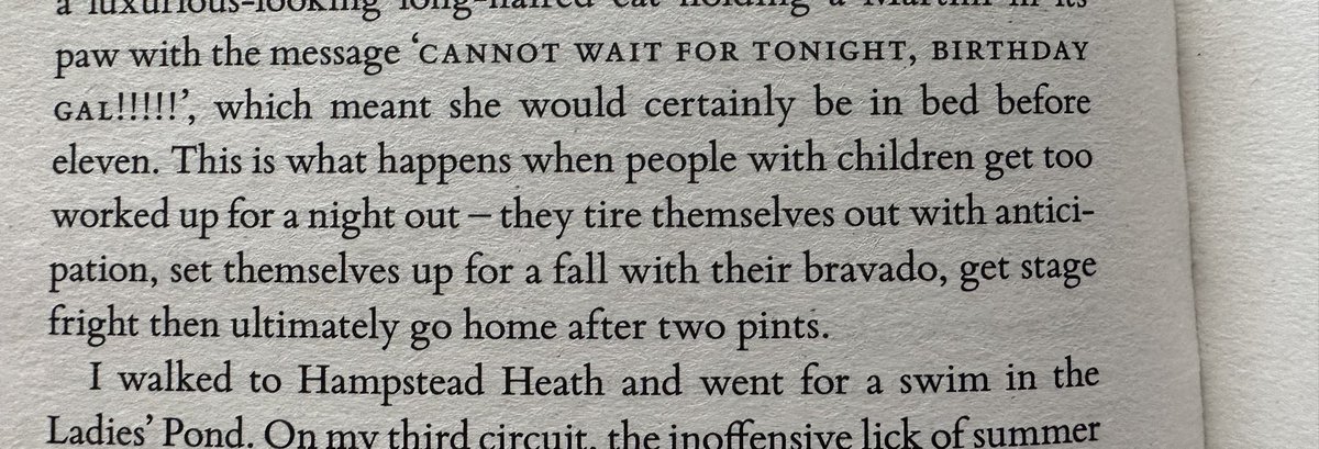 This passage from @dollyalderton’s book Ghosts made me laugh out loud. Feeling very seen.